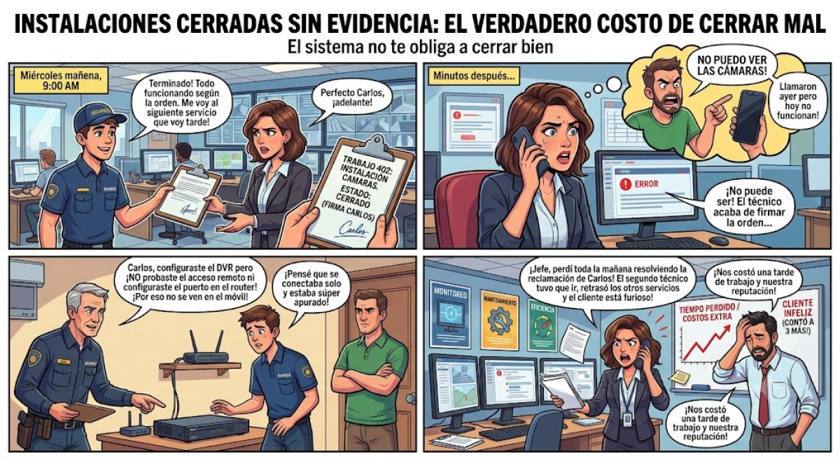 Instalaciones de internet, cámaras y alarmas: por qué el técnico cierra sin evidencia (y qué te cuesta)