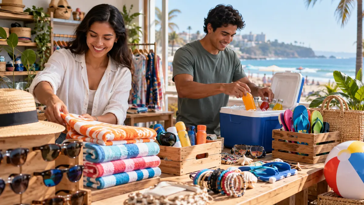 Emprendedores preparando productos para vender en la campana de verano 2027